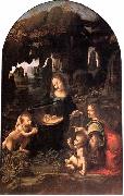 LEONARDO da Vinci Virgin of the Rocks oil painting artist